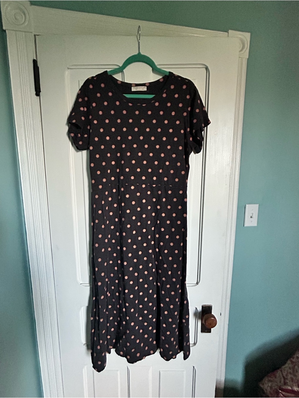 Known Supply Black Dress with Pink Polka Dots - Women's Casual Fit